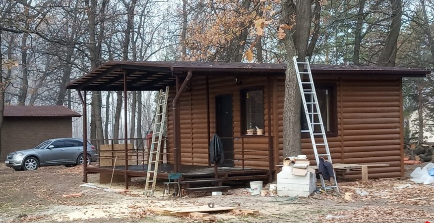 Сайдинг &amp;quot;blockhouse&amp;quot; под бревно, Акриловый Премиум ВН-02, дуб светлый купить в Тест