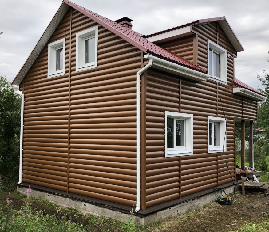 Сайдинг &amp;quot;blockhouse&amp;quot; под бревно, Акриловый Премиум ВН-02, дуб светлый купить в Тест