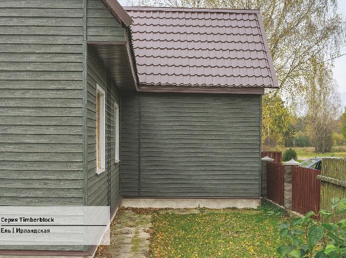 Сайдинг Ю-Пласт TIMBERBLOCK Ель (Тимберблок), Ирландская купить в Тест