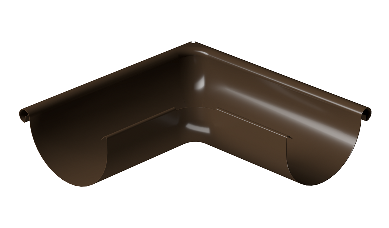 Угол внешний 90° D125 Döcke STAL PREMIUM Каштан, (RAL 8017) купить в Тест