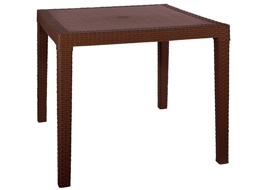 Стол квадратный FIJI Quatro Table Коричневый купить в Тест