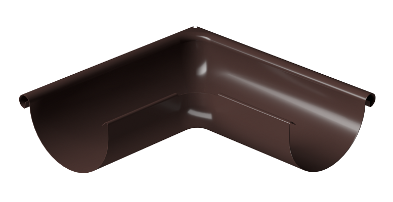 Угол внешний 90° D125 Döcke STAL PREMIUM Шоколад, (RAL 8019) купить в Тест