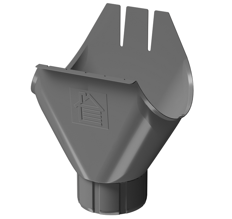 Воронка желоба D125 Döcke STAL PREMIUM Графит, (RAL 7024) купить в Тест