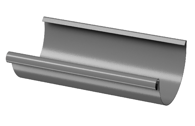 Желоб полукруглый D125 3 м Döcke STAL PREMIUM Графит, (RAL 7024) купить в Тест
