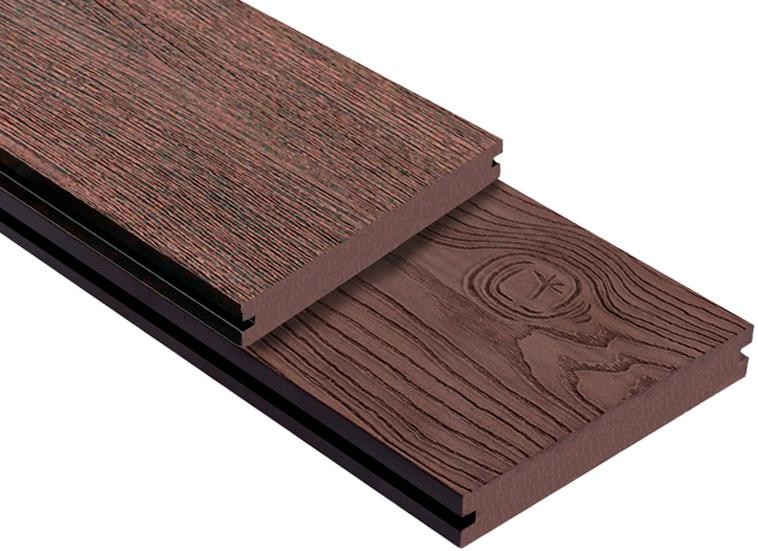 Террасная доска ДПК Outdoor 3D полнотелая STORM/OCEAN BROWN коричневая микс купить в Тест