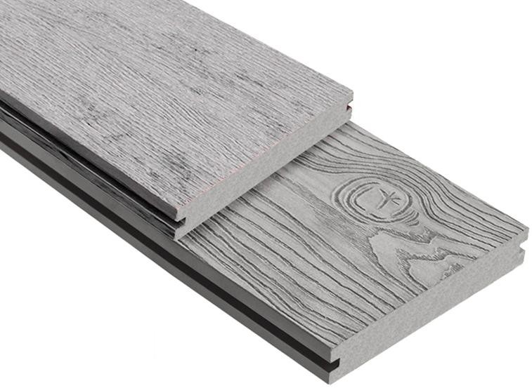 Террасная доска ДПК Outdoor 3D полнотелая STORM/OCEAN GREY серая микс купить в Тест