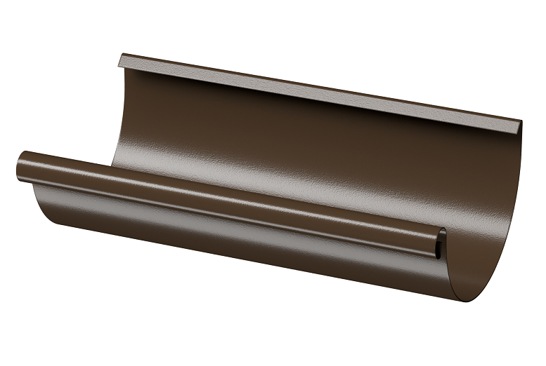 Желоб полукруглый D125 3 м Döcke STAL PREMIUM Каштан, (RAL 8017) купить в Тест