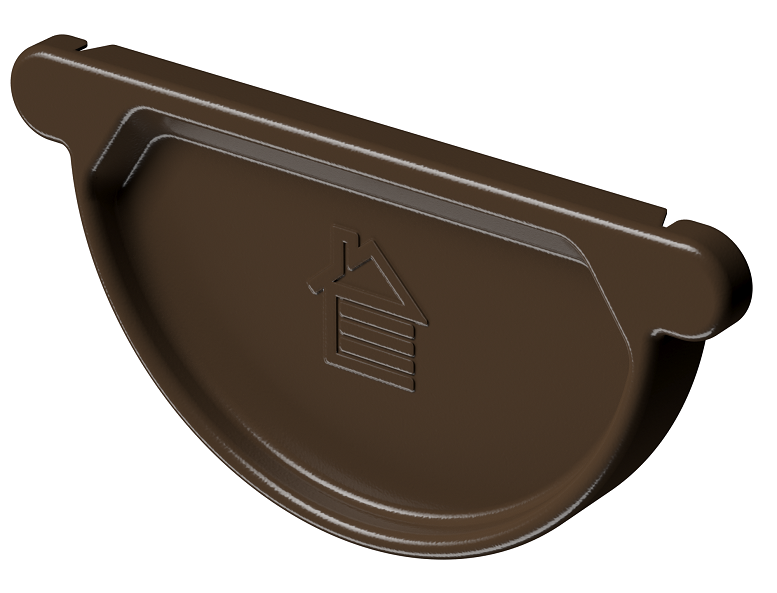 Заглушка желоба D125 Döcke STAL PREMIUM Каштан, (RAL 8017) купить в Тест