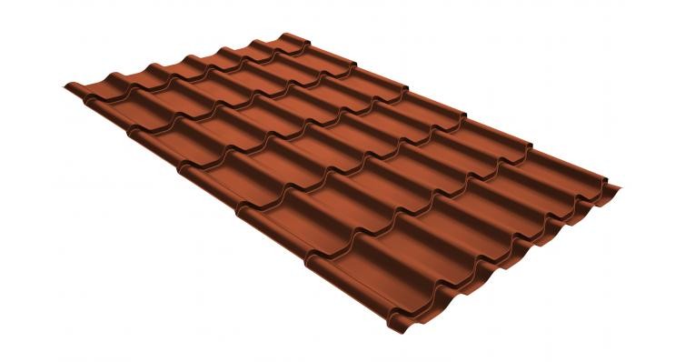 Металлочерепица классик GL 0,5 GreenCoat Pural RR 750 кирпично-красный (RAL 8004 терракота) купить в Тест