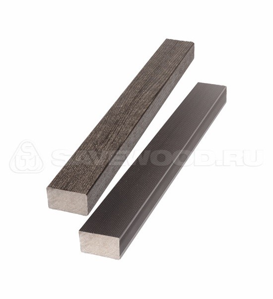 Брус лавочный ДПК полнотелый Savewood тёмно-коричневый купить в Тест