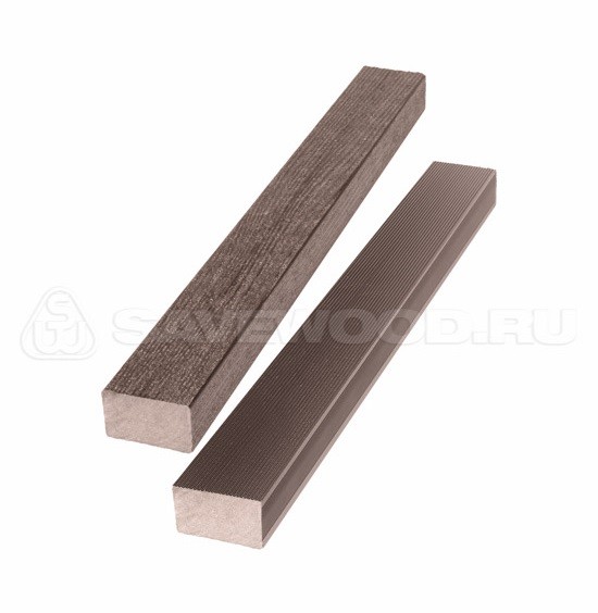 Брус лавочный ДПК полнотелый Savewood тёмно-коричневый купить в Тест