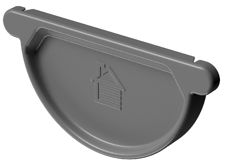 Заглушка желоба D125 Döcke STAL PREMIUM Графит, (RAL 7024) купить в Тест