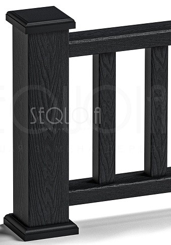 Комплект крышка/юбка для столба SEQUOIA BLACK купить в Тест