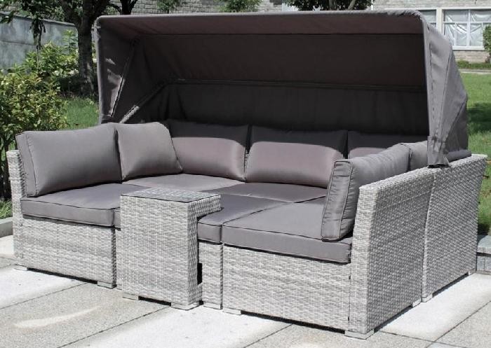 Диван-Трансформер AFINA плетеный из иск. ротанга AFM-320G Grey купить в Тест