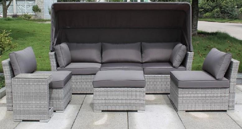 Диван-Трансформер AFINA плетеный из иск. ротанга AFM-320G Grey купить в Тест