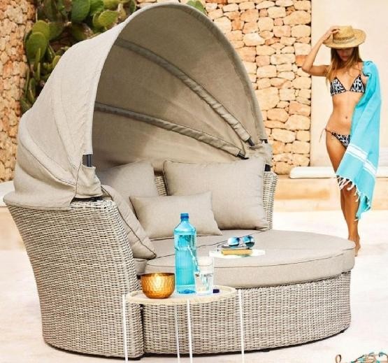 Диван-Трансформер AFINA плетеный из иск. ротанга AFM-325 Beige купить в Тест