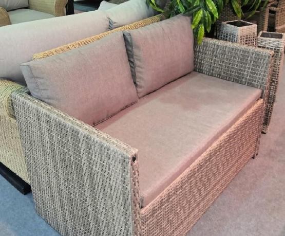 Диван-Трансформер AFINA плетеный из иск. ротанга S330G-W78 Grey купить в Тест