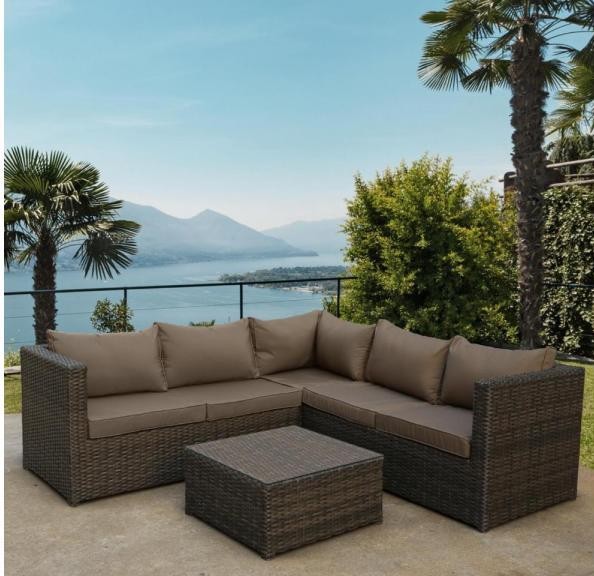 Комплект мебели AFINA плетеной из иск. ротанга YR825A Brown/Beige купить в Тест