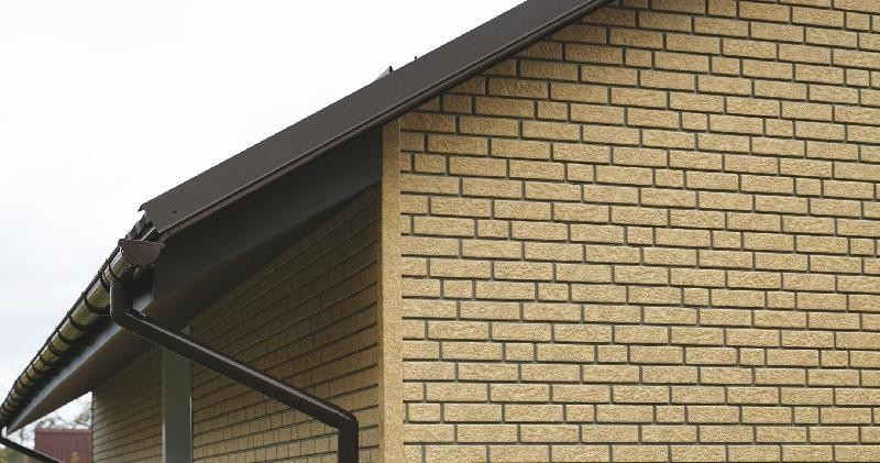 Фасадная панель Ю-Пласт Стоун Хаус Кирпич с декорированным швом Песочный купить в Тест