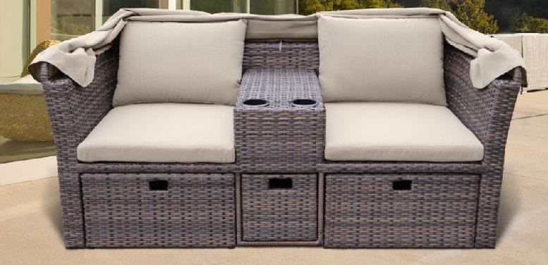 Комплект мебели AFINA плетеной из иск. ротанга AFM-330B Brown купить в Тест
