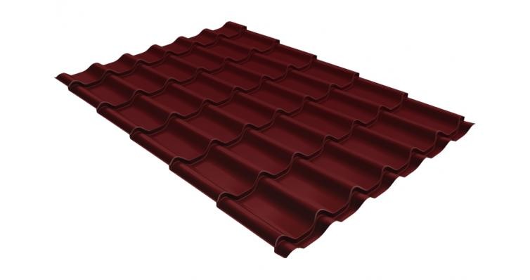Металлочерепица классик GL 0,5 Velur20 RAL 3005 красное вино купить в Тест