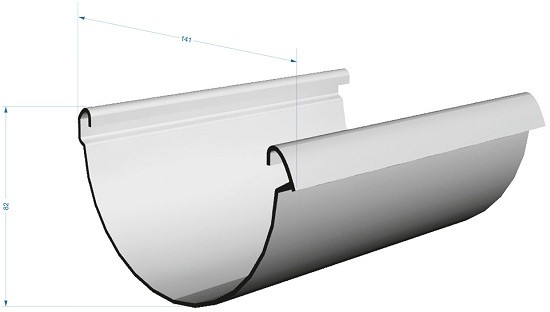 Желоб водосточный Docke Lux ПВХ - Графит купить в Тест