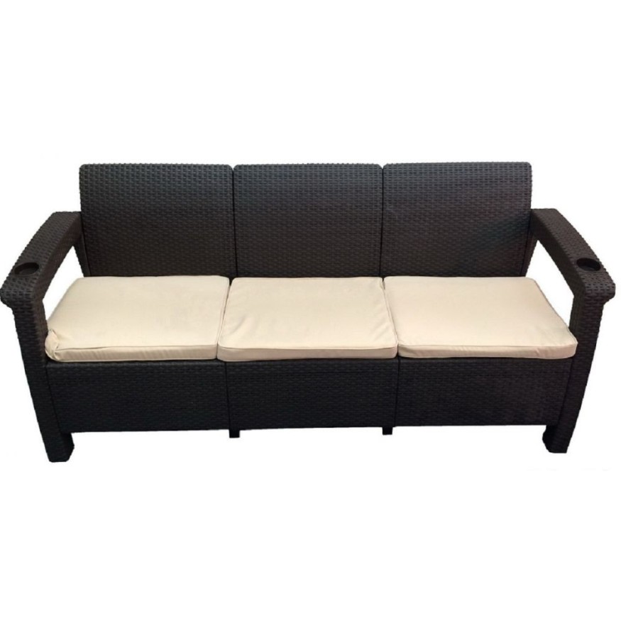 Трёхместный диван  Yalta Sofa 3 Seat венге купить в Тест