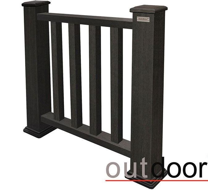 Ограждение из ДПК Outdoor Классик 3D STORM чёрный купить в Тест