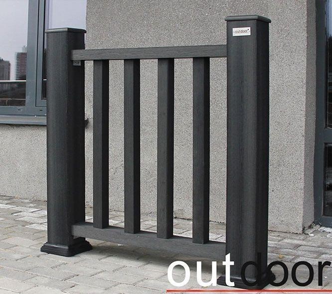 Ограждение из ДПК Outdoor Классик 3D STORM чёрный купить в Тест