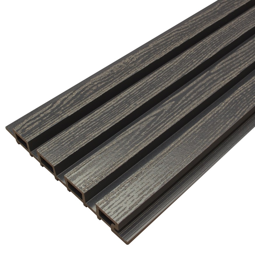 Фасадная доска из ДПК Faynag Wood Рейка Мокрый Асфальт купить в Тест