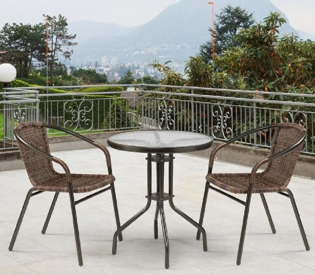 Комплект плетеной мебели AFINA из иск. ротанга Асоль-7 TLH-037B/TLH-060 brown-2pcs купить в Тест