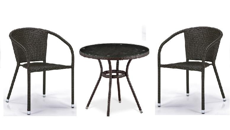 Комплект плетеной мебели AFINA из иск. ротанга Асоль-7 T282ANT/Y137C-W53 Brown 2Pcs купить в Тест
