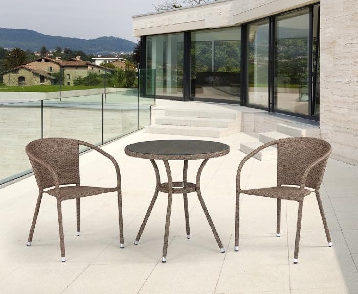 Комплект плетеной мебели AFINA из иск. ротанга T282ANT/Y137C-W56 Light Brown 2Pcs купить в Тест