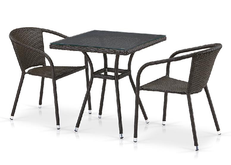 Комплект плетеной мебели AFINA из иск. ротанга T282BNT/Y137C-W53 Brown 2Pcs купить в Тест