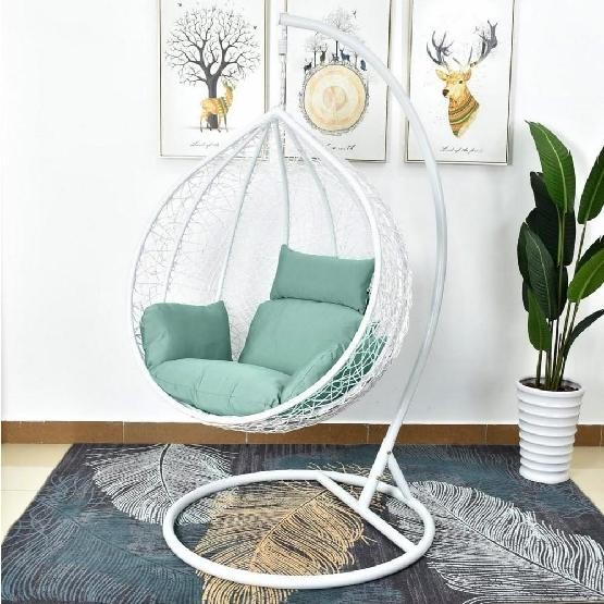 Кресло Подвесное из искусственного ротанга AFM-168A-L White/Green купить в Тест
