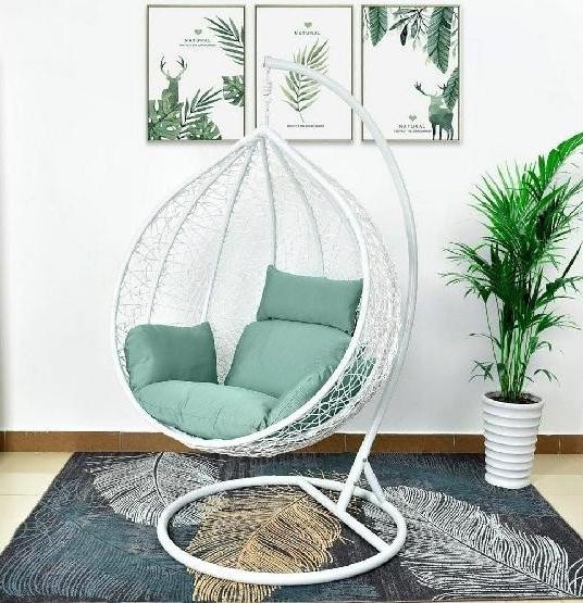 Кресло Подвесное из искусственного ротанга AFM-168A-XL White/Green купить в Тест