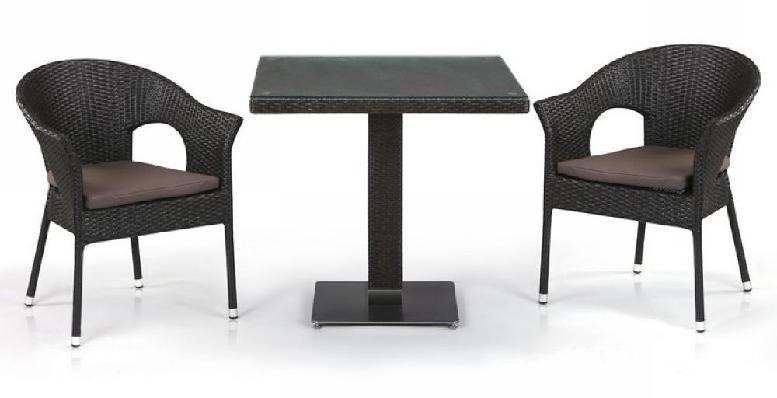 Комплект плетеной мебели AFINA из иск. ротанга T605SWT/Y79A-W53 Brown 2Pcs купить в Тест