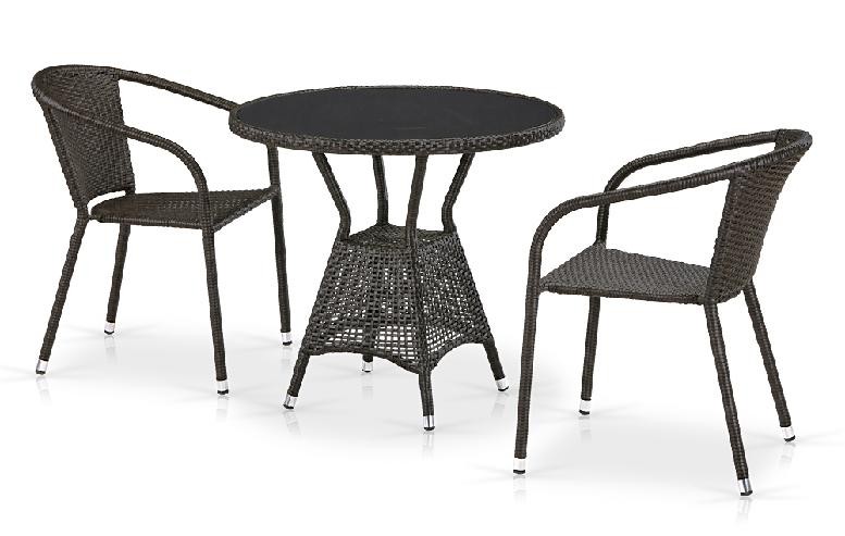 Комплект плетеной мебели AFINA из иск. ротанга T707ANS/Y137C-W53 Brown 2Pcs купить в Тест