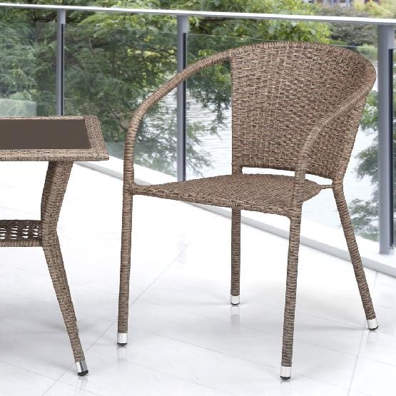 Комплект плетеной мебели AFINA из иск. ротанга T25B/Y137C-W56 Light Brown 2Pcs купить в Тест