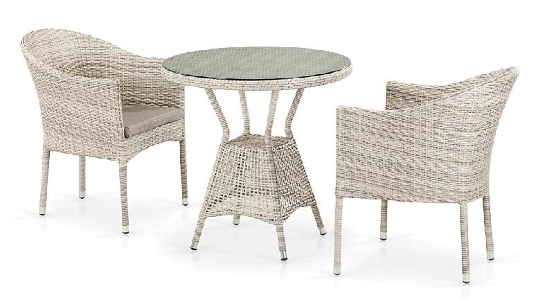 Комплект плетеной мебели AFINA из иск. ротанга T705ANT/Y350-W85 Latte 2Pcs купить в Тест