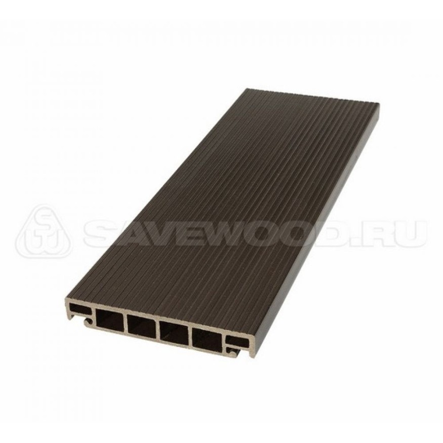 Террасная доска из ДПК SW-Salix «SaveWood» темно-коричневый купить в Тест