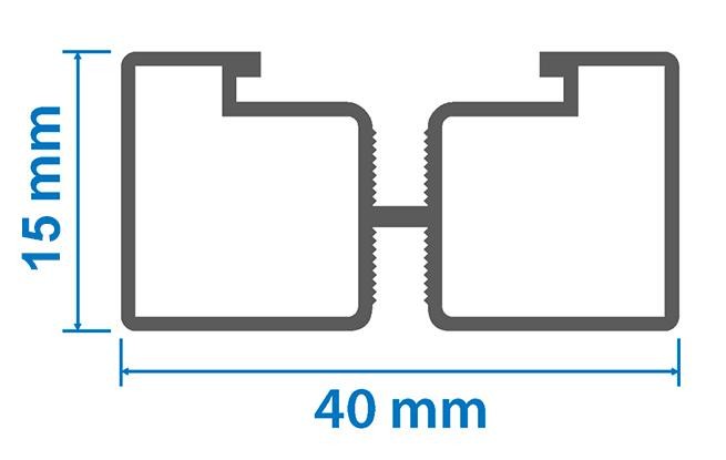 Лага алюминиевая KRONEX 40x15x3000 мм опорная Slim купить в Тест