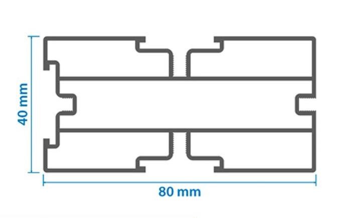 Лага алюминиевая KRONEX 80x40x3000 мм конструктивная купить в Тест