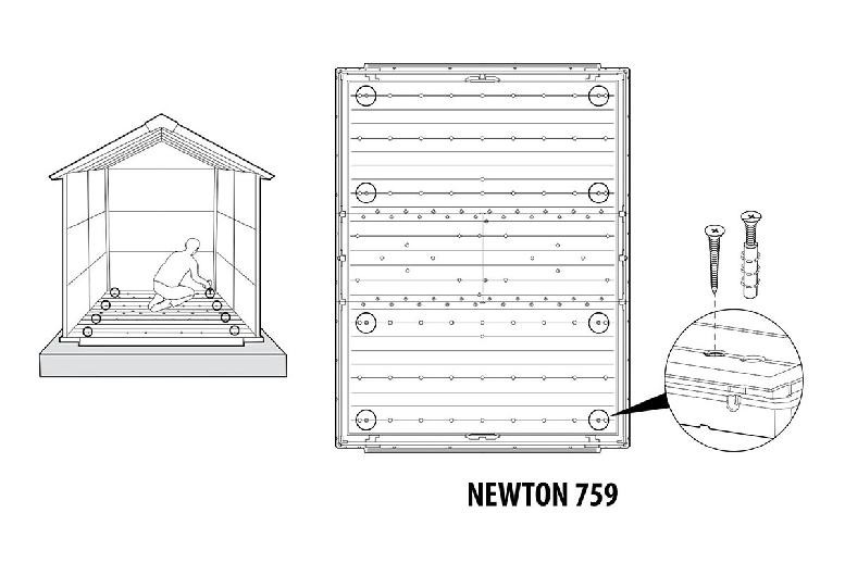 Сарай пластиковый Newton 759 купить в Тест