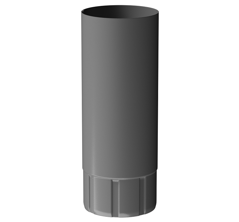 Труба водосточная 1 м D90 Döcke STAL PREMIUM Графит, (RAL 7024) купить в Тест