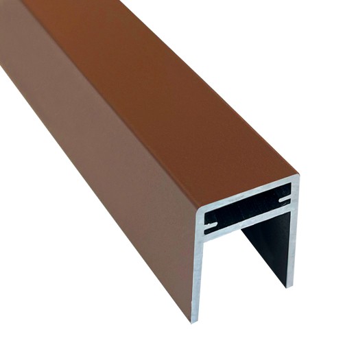П-профиль Алюминиевый EasyDecking 35x25 Коричневый купить в Тест