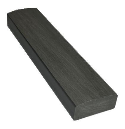 Лавочный брус Ecodecking Некст полнотелый брашированный 70х35 графит купить в Тест