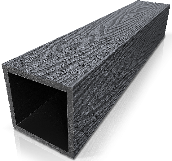 Столб ДПК 3D GardenParkett фактура дерева Графит купить в Тест