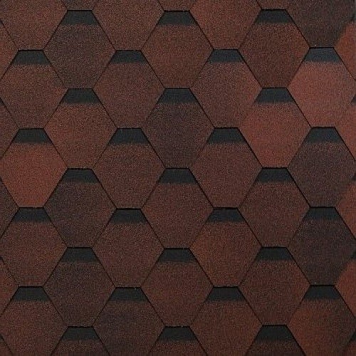 Гибкая черепица Shinglas, коллекция Оптима – Красный купить в Тест
