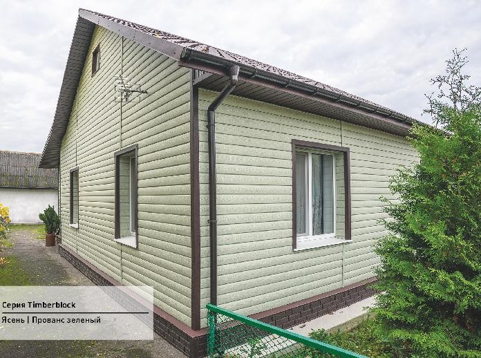 Сайдинг Виниловый Ю-Пласт, Timberblock (Тимберблок), Ясень прованс зеленый купить в Тест